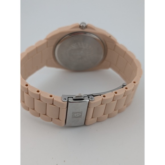 Anne Klein Watch Women 37mm Case Blush Pink 7" Silicone Band- New Battery - Picture 5 of 8